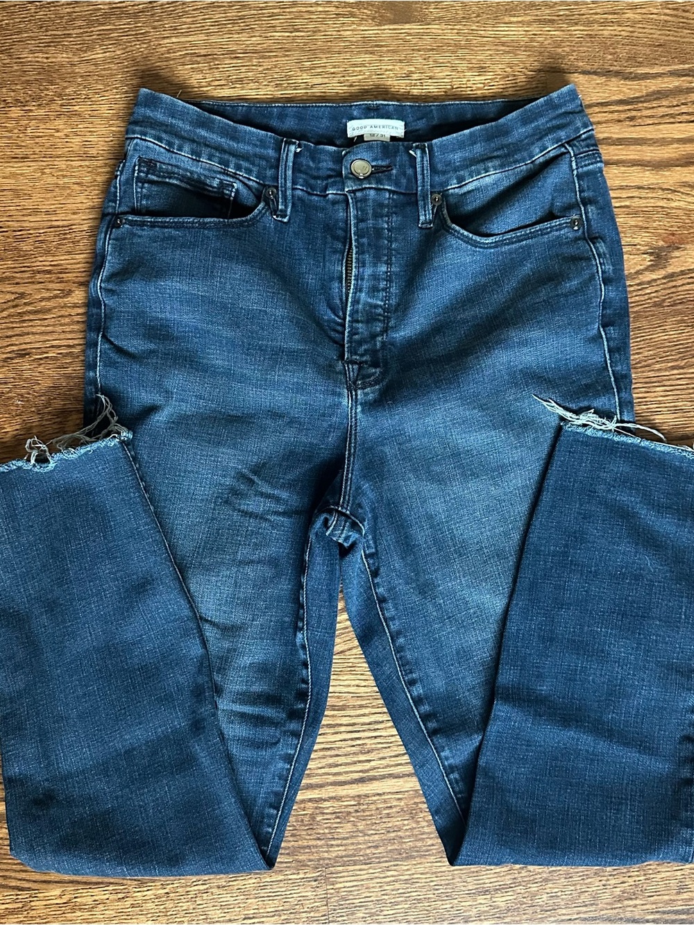 Good American High-Rise Indigo Stretch Jeans